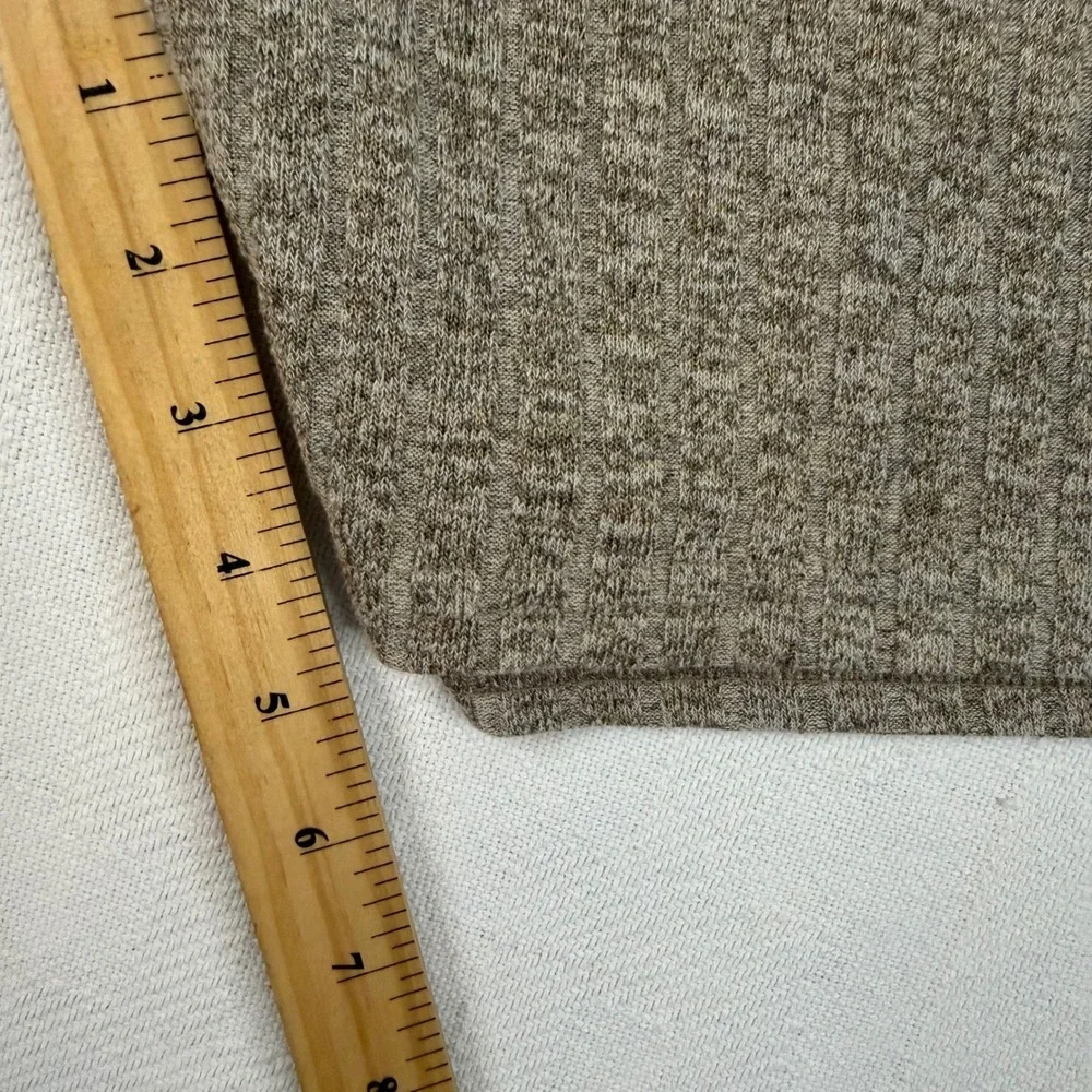 Ekouaer Womens Brown Ribbed Knit Lounge Shorts High Rise Biker Pajama Size L